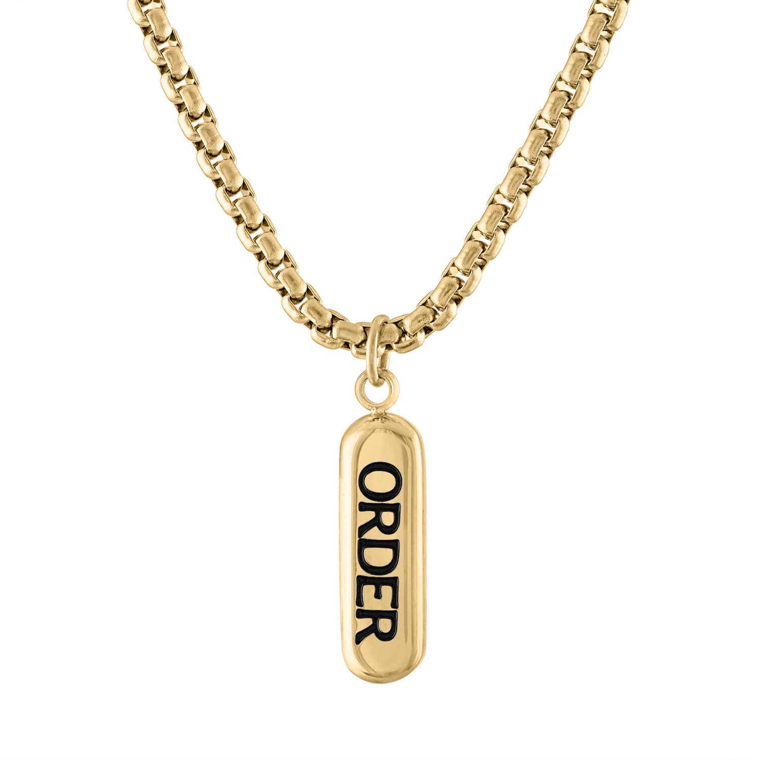 Chaos and Order Necklace in Gold