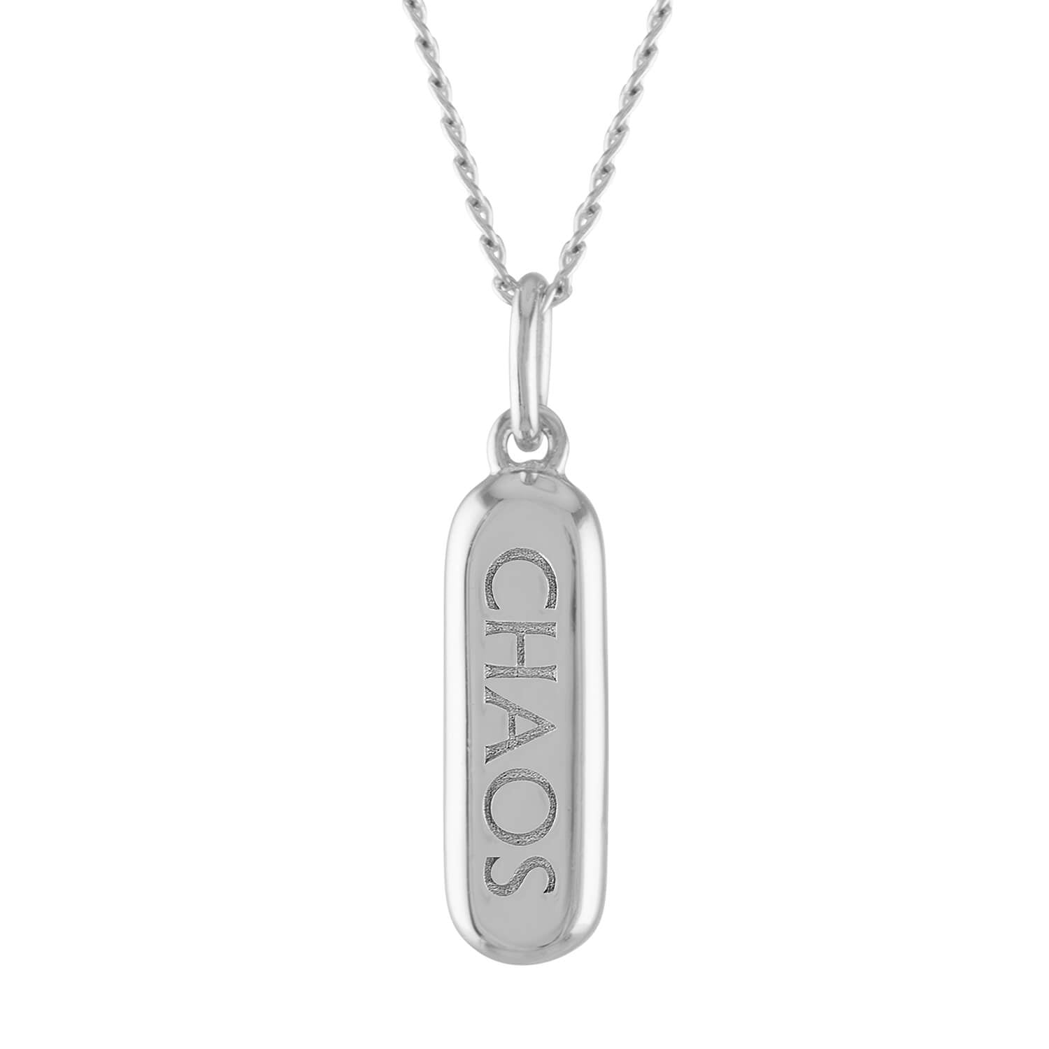 Chaos/Order Charm Necklace in Sterling Silver