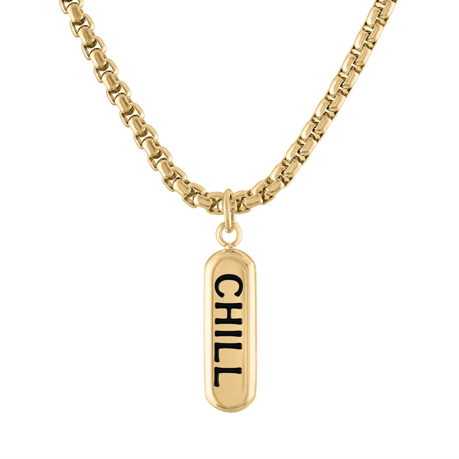 Chill Pill Necklace in Gold