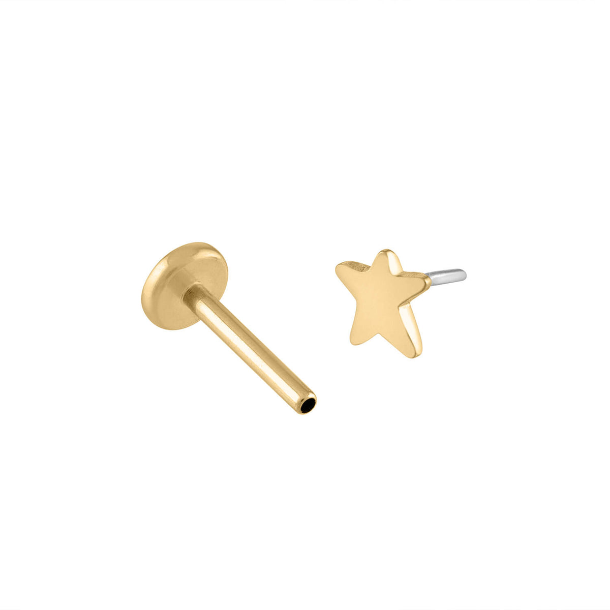 Classic Star Push Pin Flat Back Earring Maison Miru