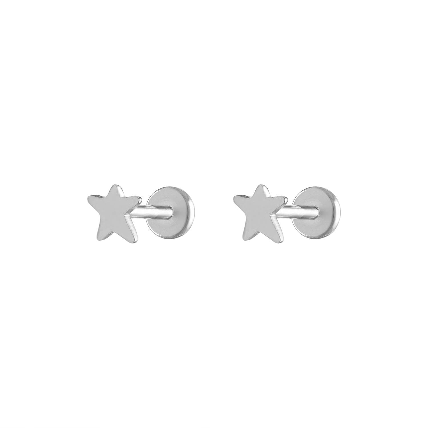 Classic Star Nap Earrings in Silver