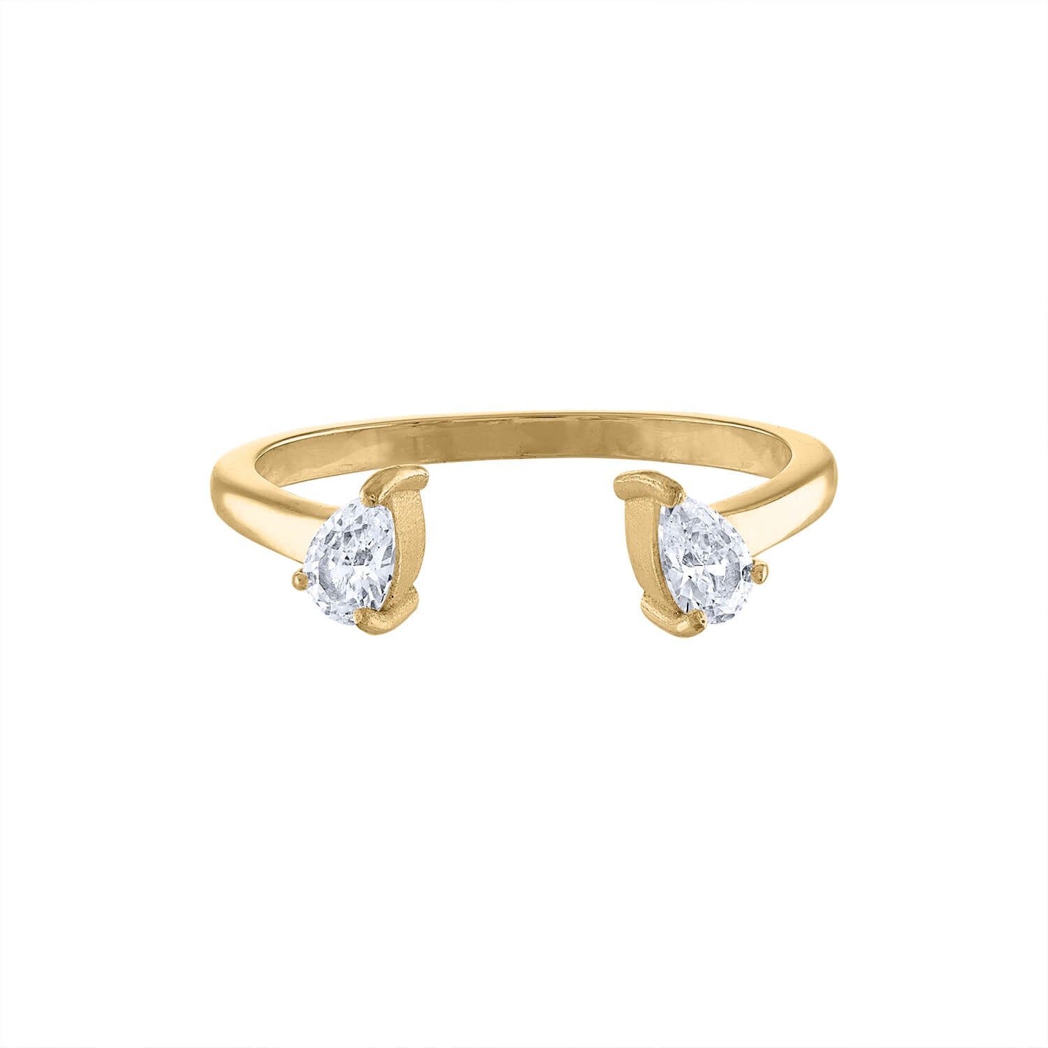 Floating Dewdrop Stacking Ring II in Gold