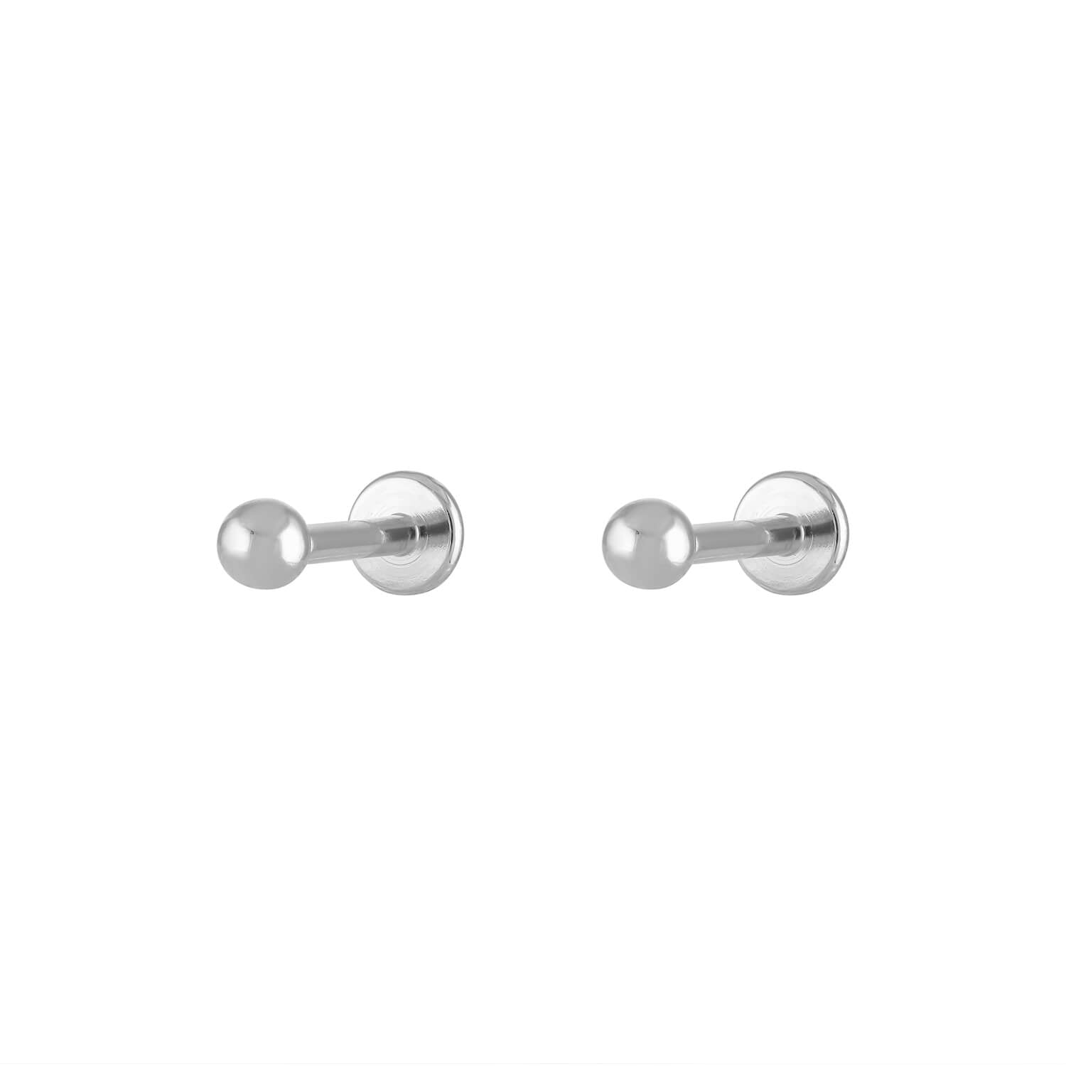 Little Sphere Nap Earrings in Silver