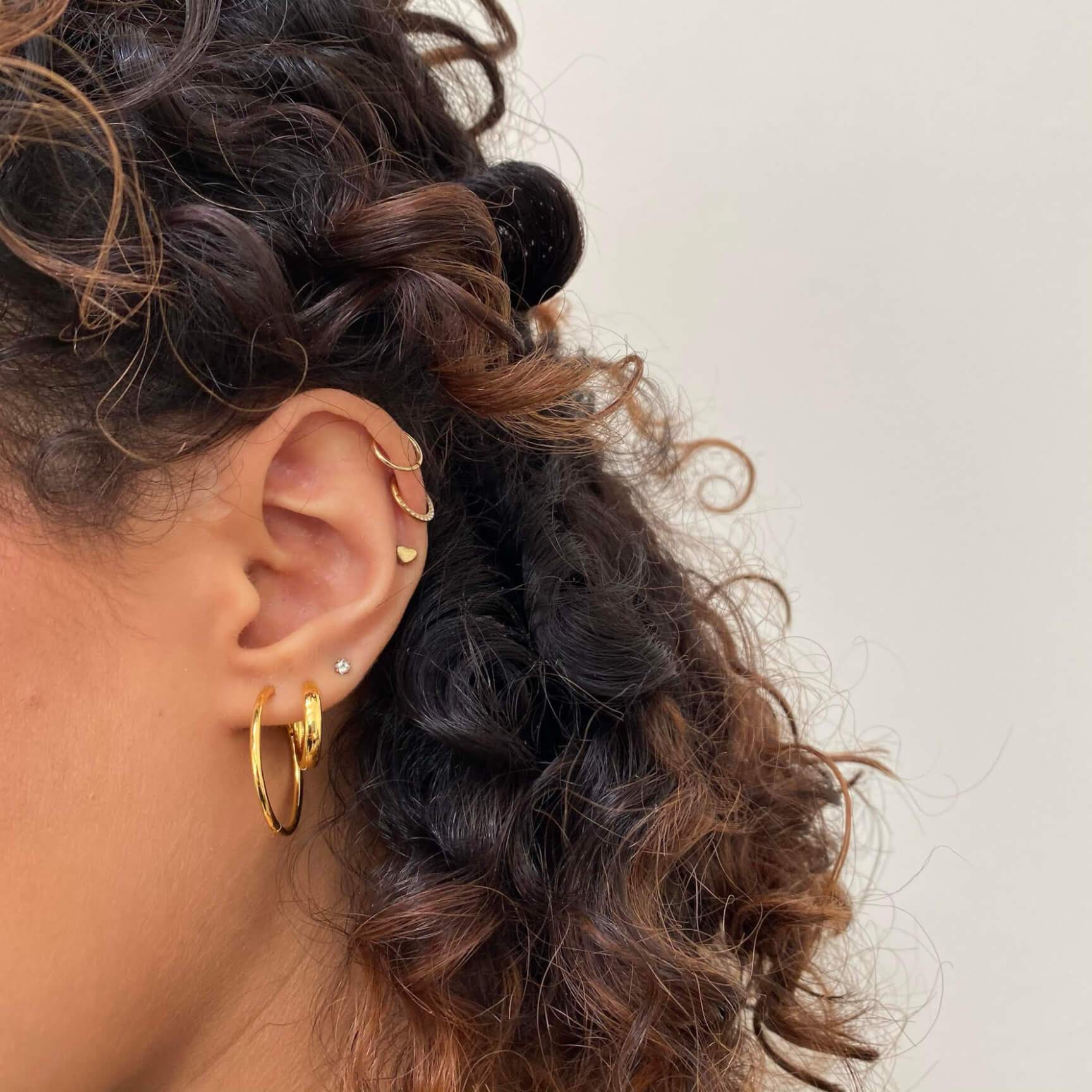 Hoop Cartilage Huggie Earring Piercing Helix Tragus Conch Jewelry