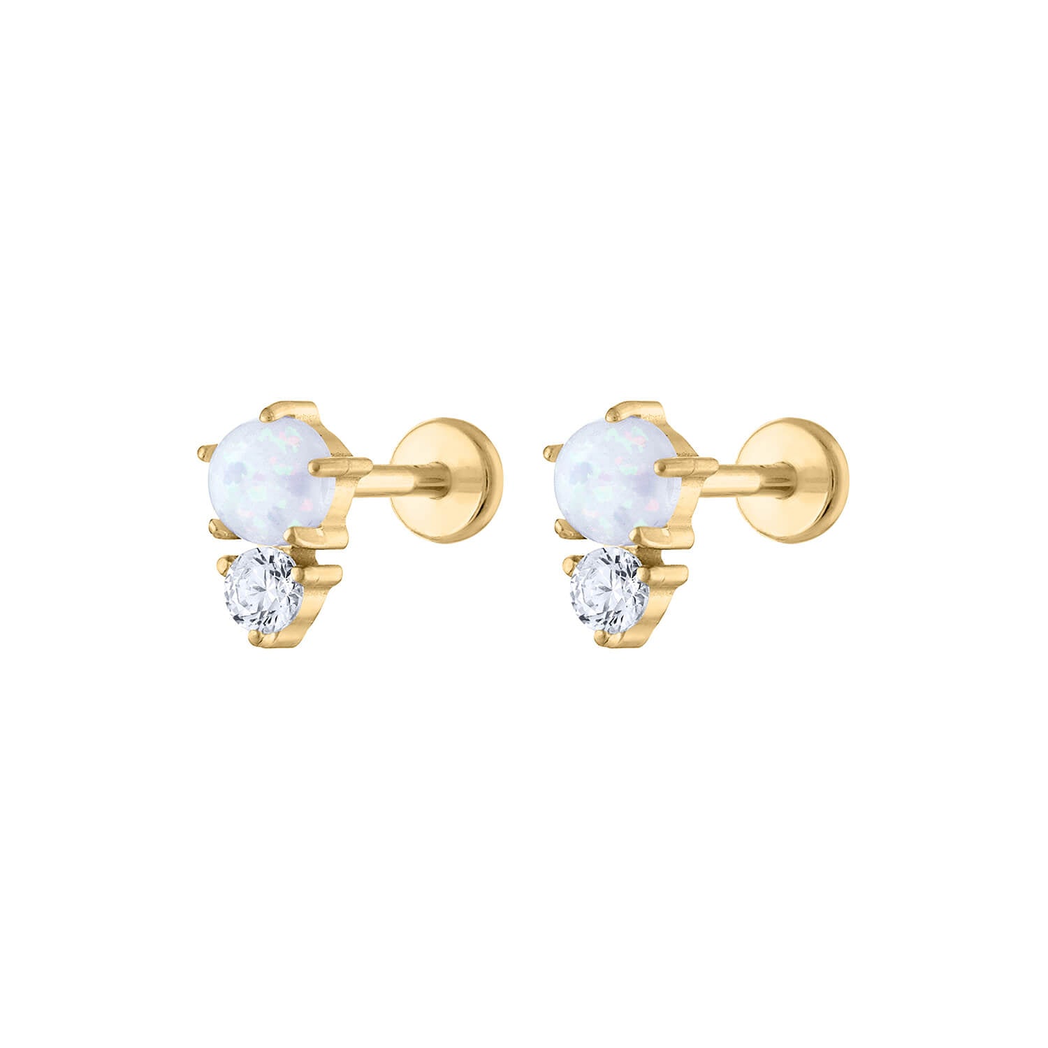 Wish and Hope Opal Nap Earrings in Gold